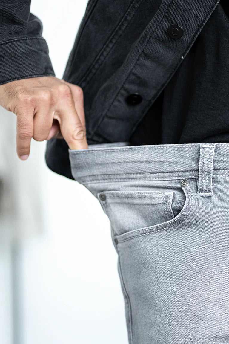 Pantalon jogpant jeans gris