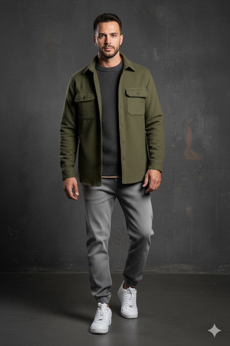 Pantalon jogpant jeans gris