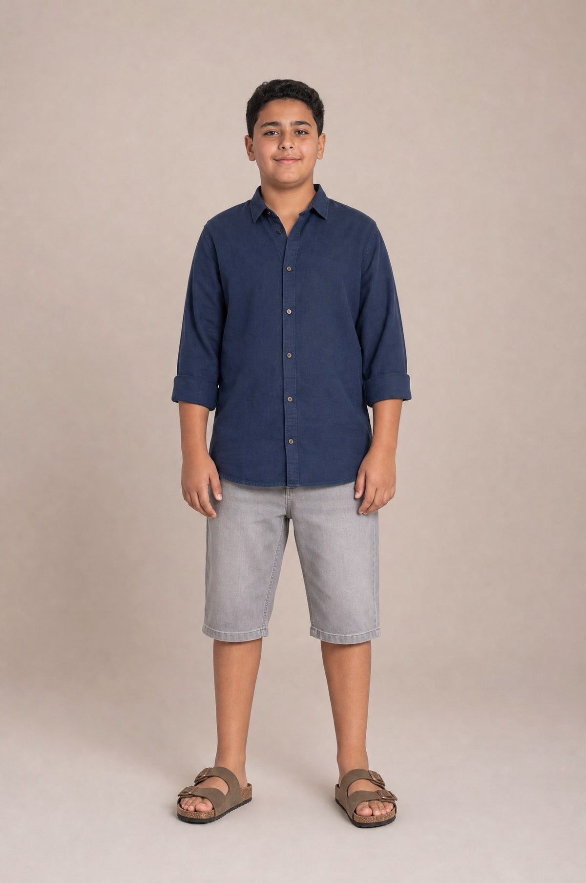 Bermuda Jeans Long Ado Gris (face)