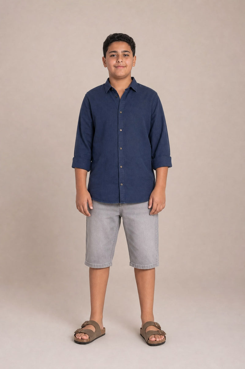 Bermuda Jeans Long Ado Gris (face)