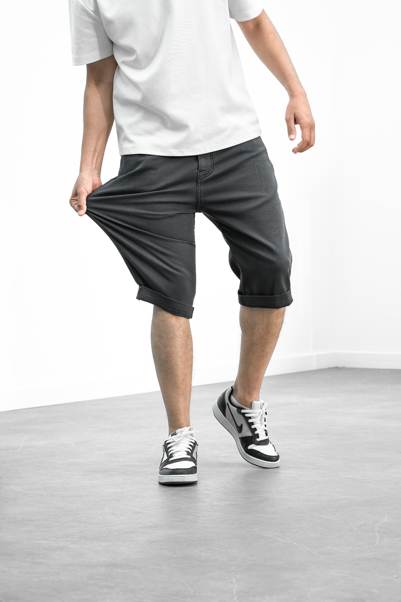 Bermuda long homme noir — Balèze Jeans Maroc