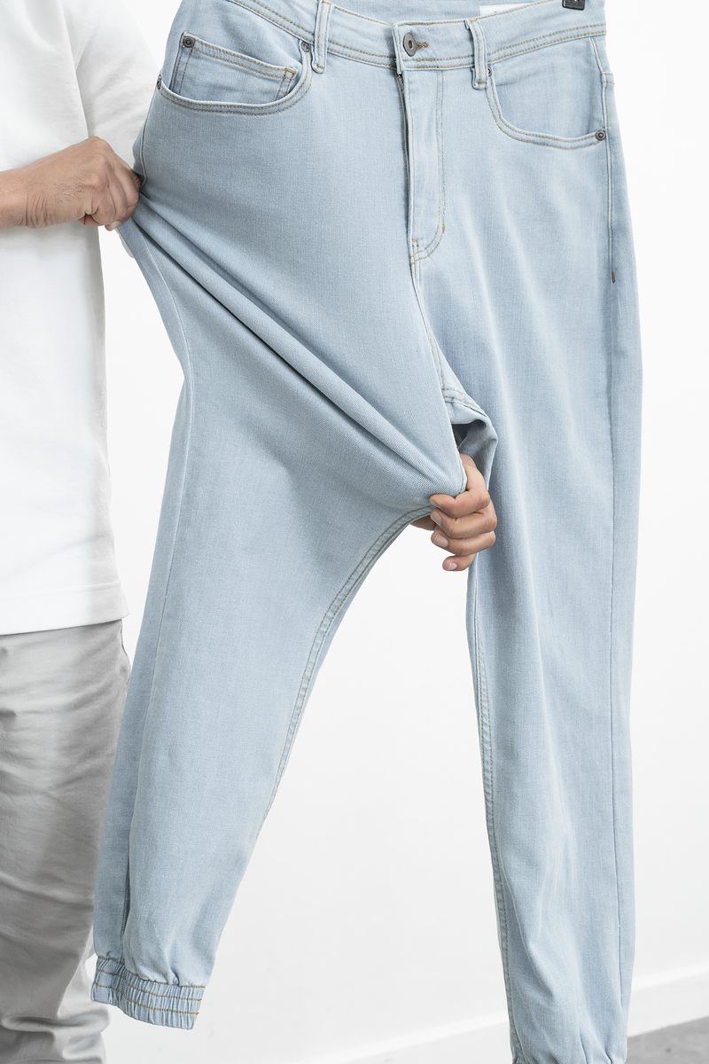 Jogpant homme denim délavé bleach — Balèze Jeans Maroc