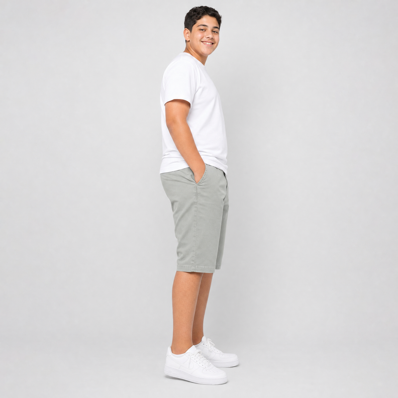 Bermuda DB1 vintage Balèze porté par un adolescent — collection Balèze teens