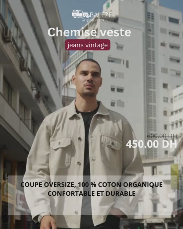 Chemise veste jeans vintage