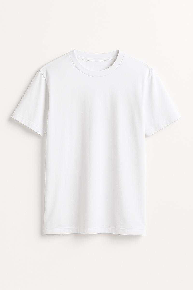 Tee-shirt col rond Blanc