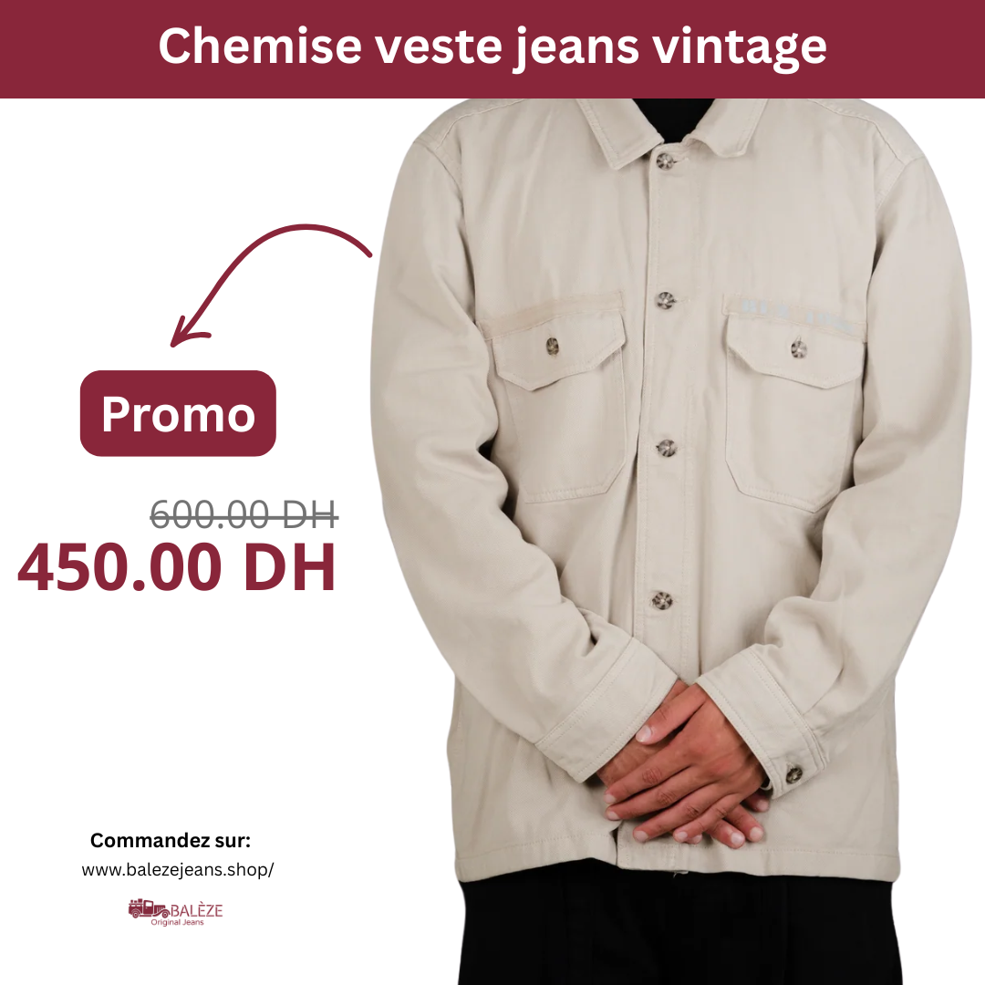 Chemise veste jeans vintage