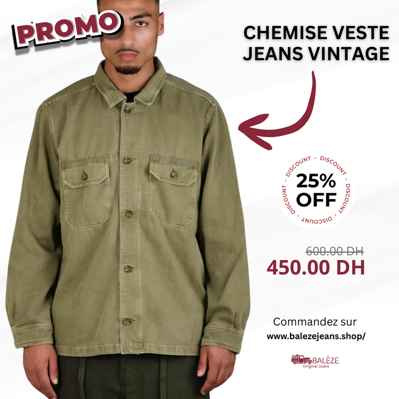 Chemise veste jeans vintage